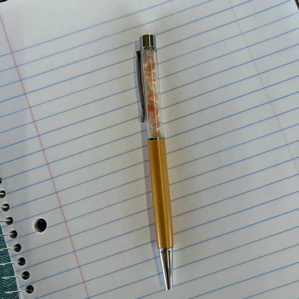 Gold Orange Sunstone Pen